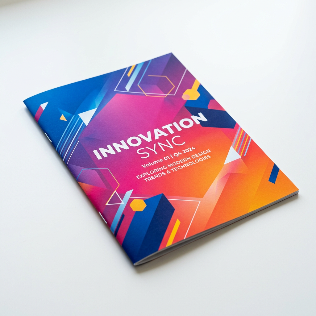 Bold Colorful Saddle Stitched Booklet